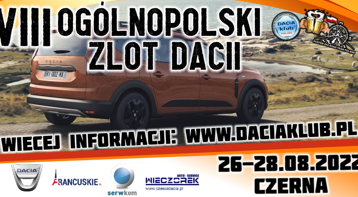 VIII Ogólnopolski Zlot Dacii 26-28.08.2022